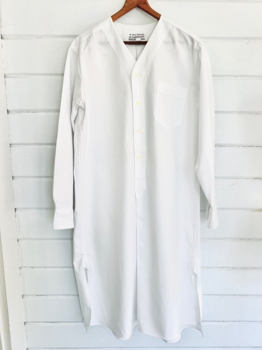 W. MERK ÖSCHINGEN Vintage Cotton Men's Nightshirt - 46" chest
